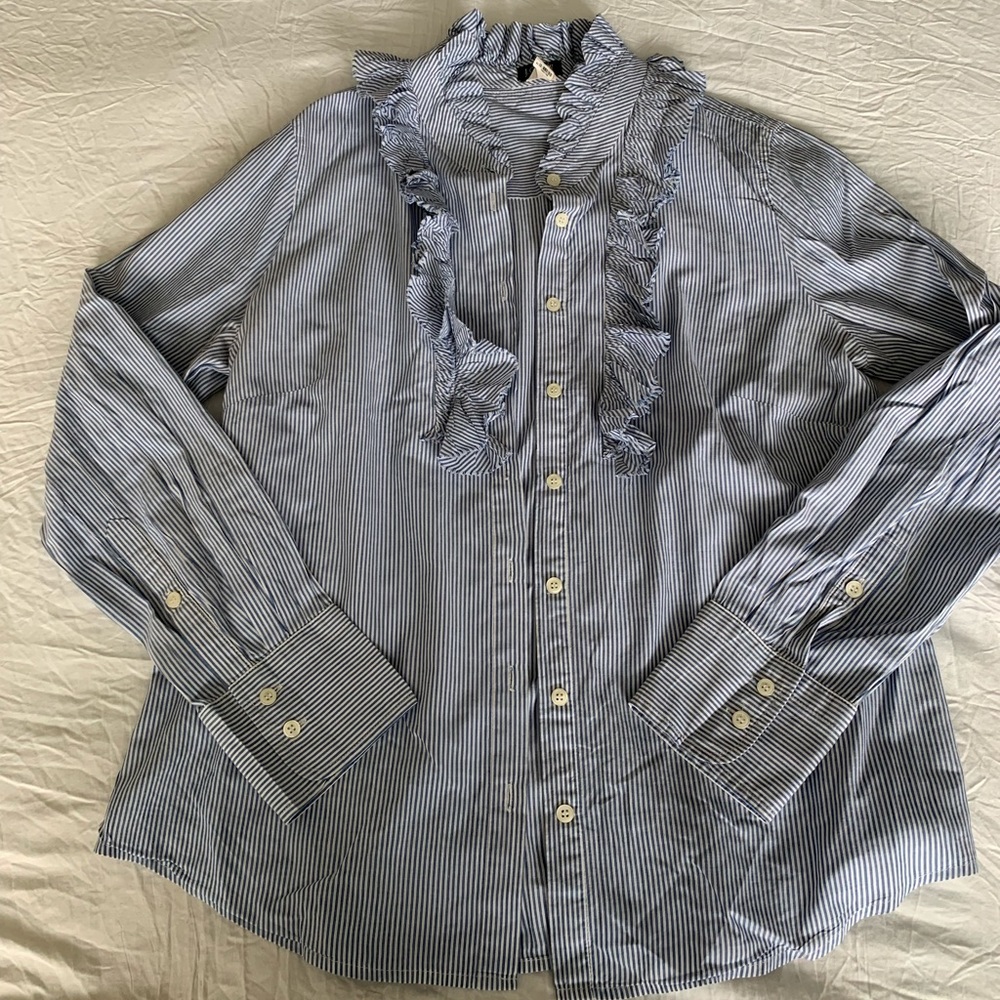 Pretty J Crew strips blouse